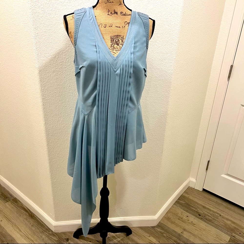 Byron Lars Peplum Hi-Lo Silky Top 8